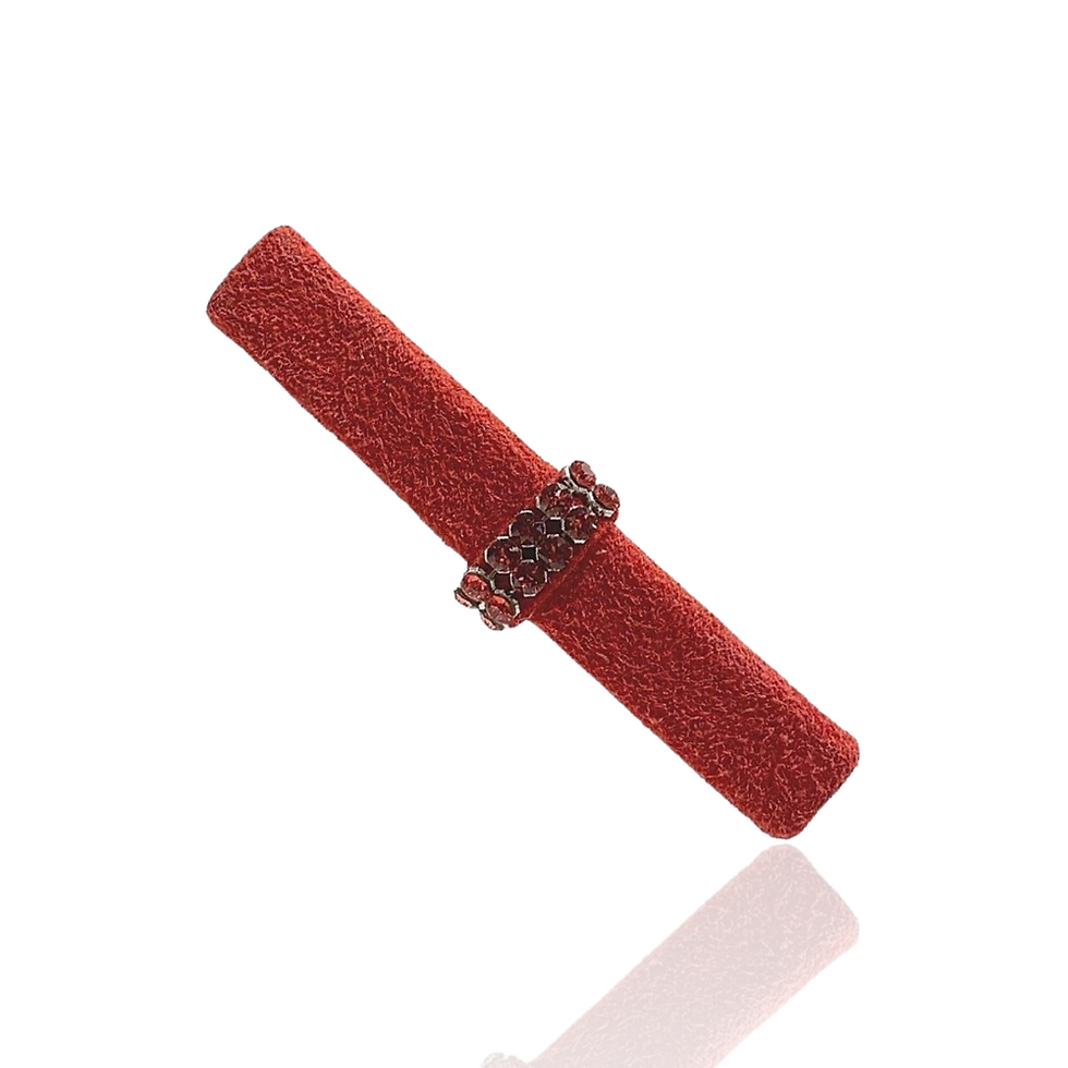VV Mini Mocka Hårspänne - Röd
