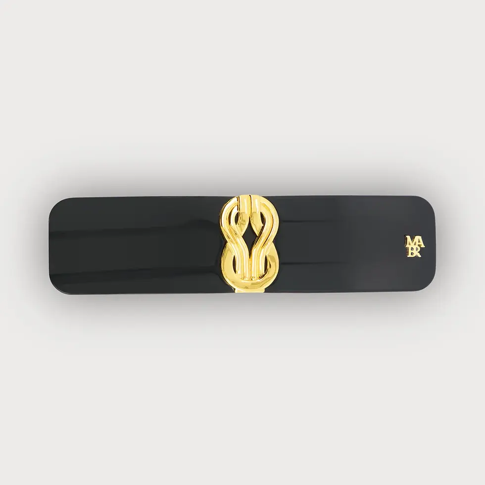 Knot Or thin hair clip - Black
