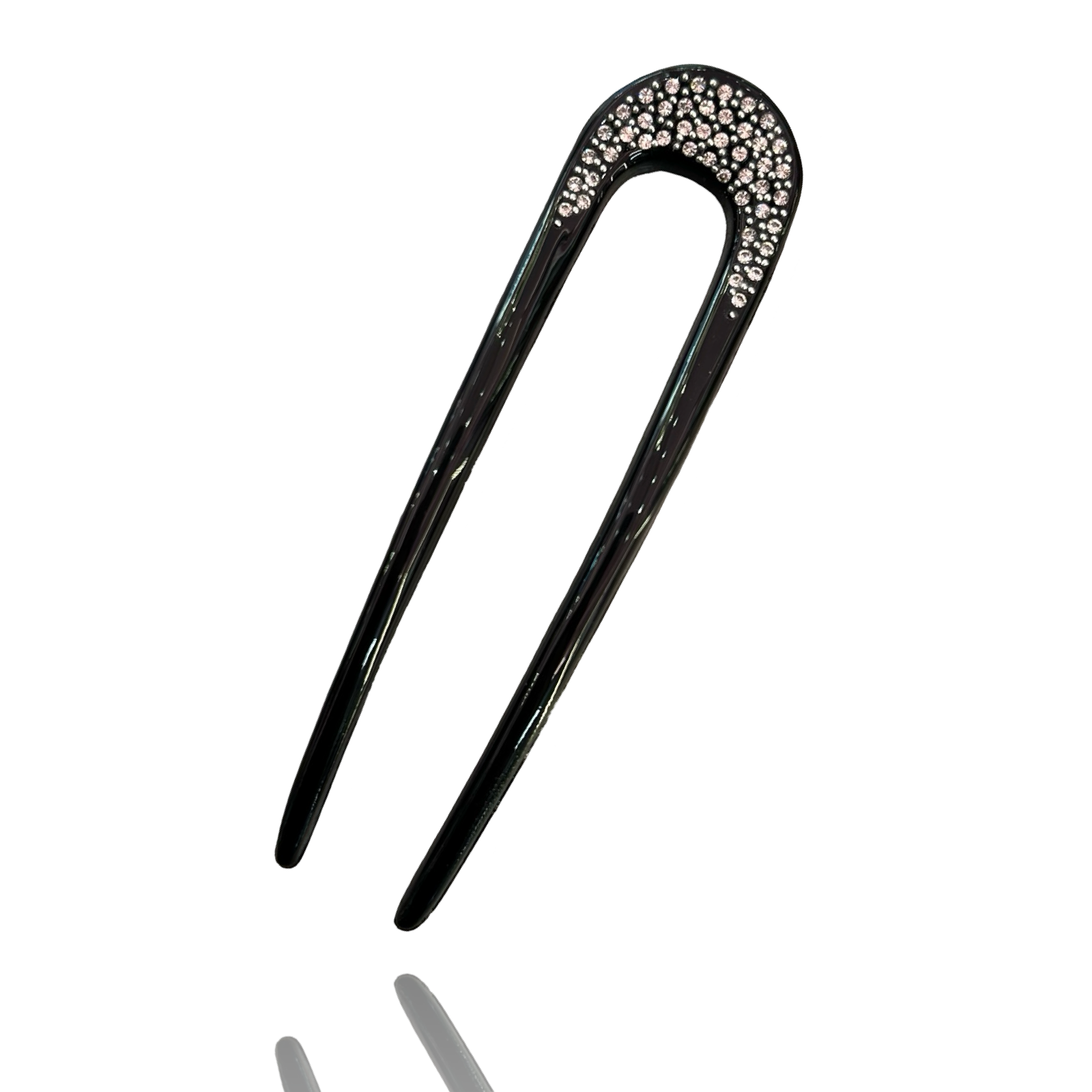 Swarowski Hairpin - Black - Silver