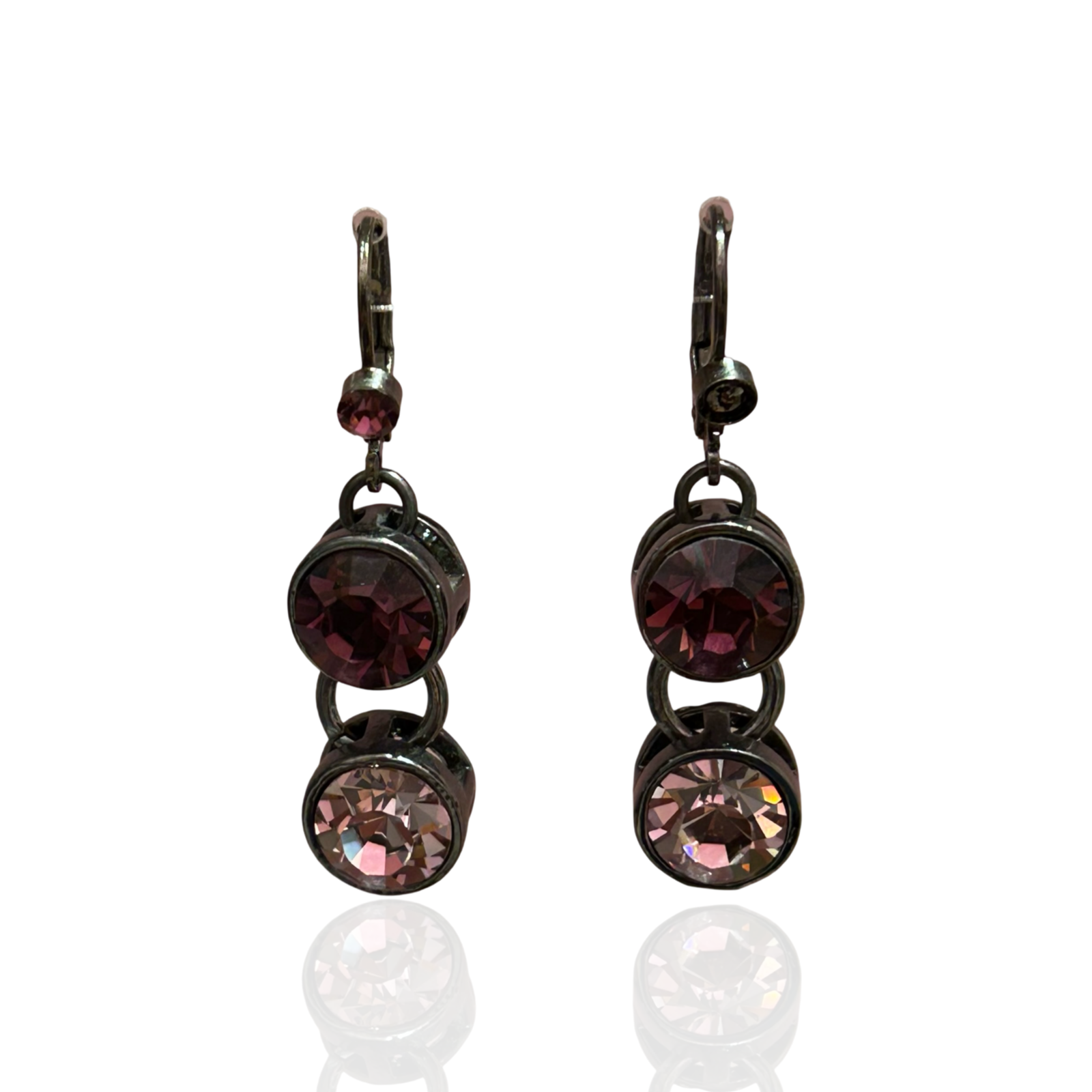 Små Strass Örhängen - Lila