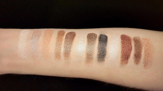 Swatches of the Shade & Light Glimmer Palette