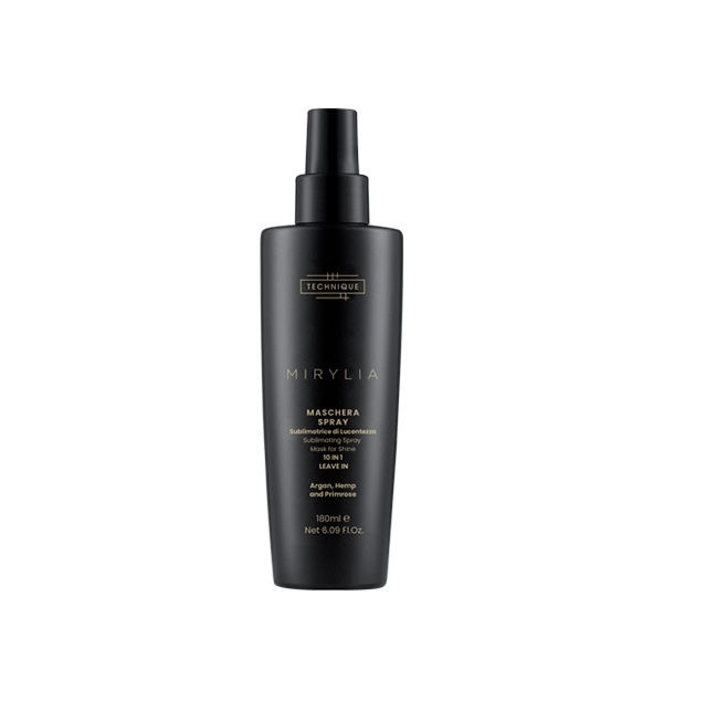 Technique Mirylia Maschera Spray 10 in 1 Senza Risciacquo 180 ml con Argan, Canapa e Primula