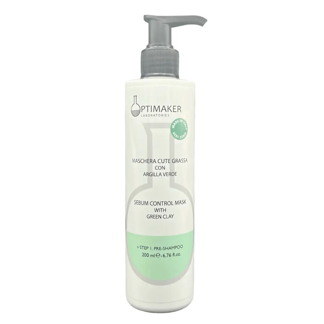 Maschera Antisebo con Argilla Verde Naturale – Trattamento Purificante per Cute Grassa 200 ml