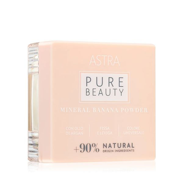 ASTRA Pure Beauty Mineral Banana Powder – Cipria Banana Minerale Illuminante 96% Naturale 10g