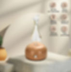 Diffusore di Oli Essenziali Aurora – Nebulizzatore in Legno e Vetro