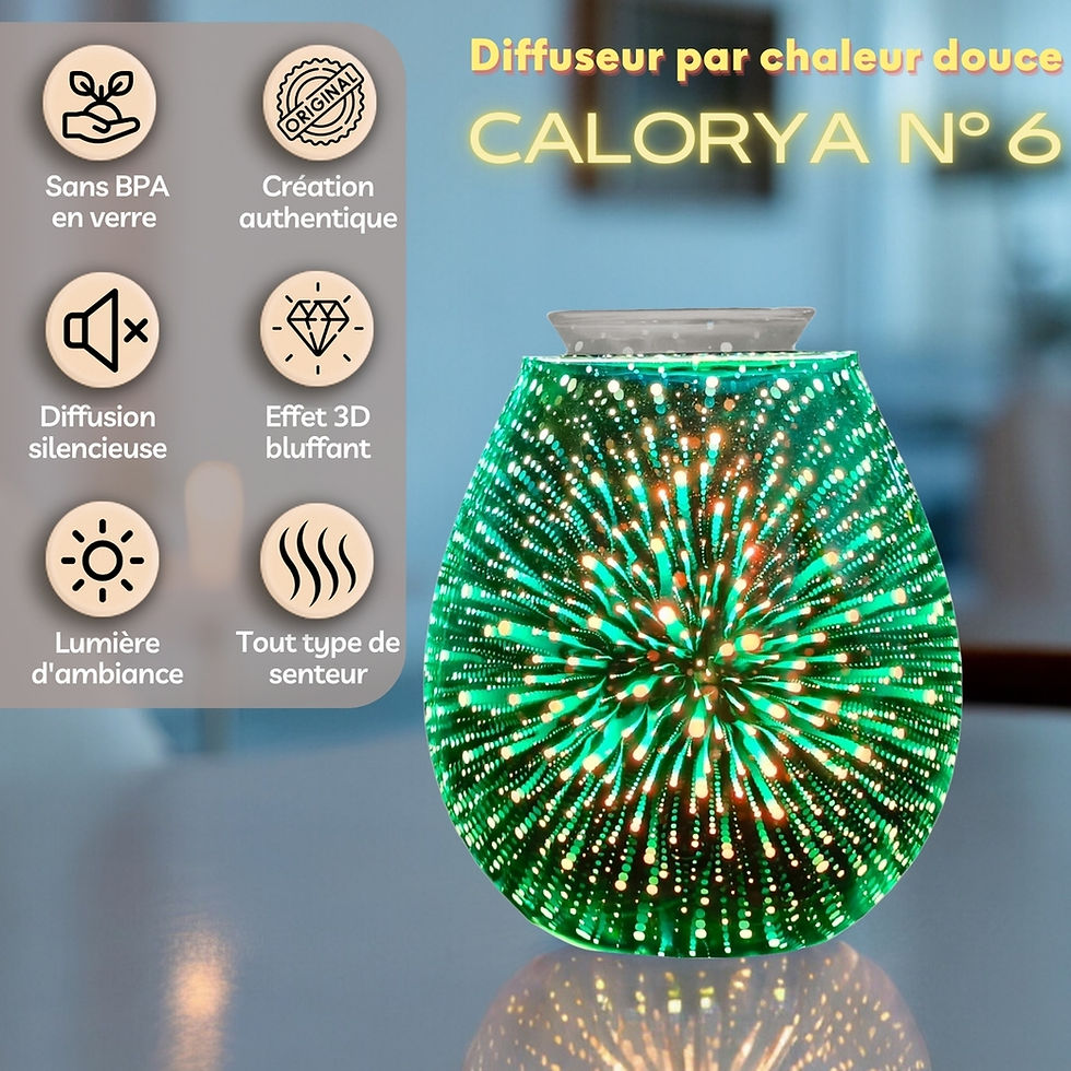 Miniatura: Lampada Brucia Cere Calorya No. 6 – Diffusore per Cera Profumata e Oli Essenziali con Effetto Luminoso 3D