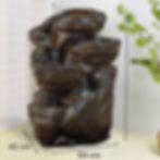 Fontana da Giardino Niagara a Cascata con LED – Interno ed Esterno, Effetto Pietra Zen