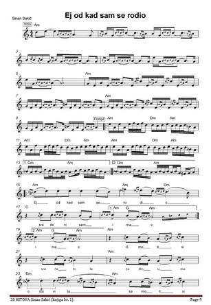Sinan Sakic | Najveci Hitovi | Note za harmoniku | Forspilko