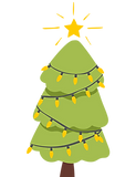 Dark Blue Illustrated Tree with Gifts Christmas Flyer (1).png