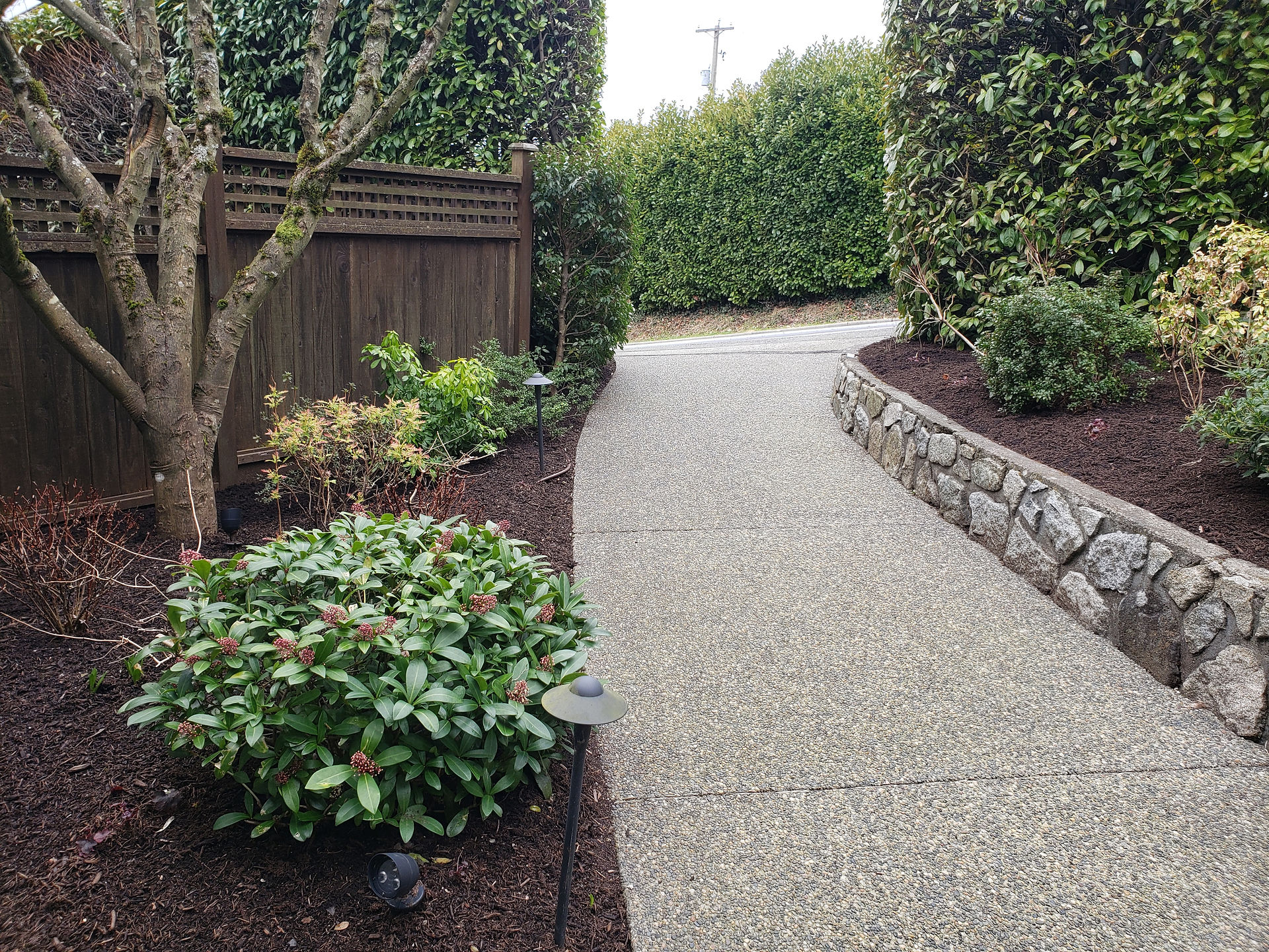 Composted bark mulch for trees and shrubs
