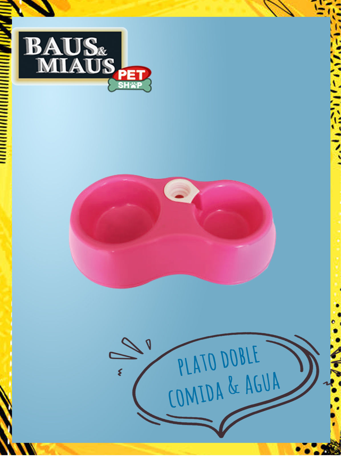 PLATO DOBLE CON DISPENSADOR