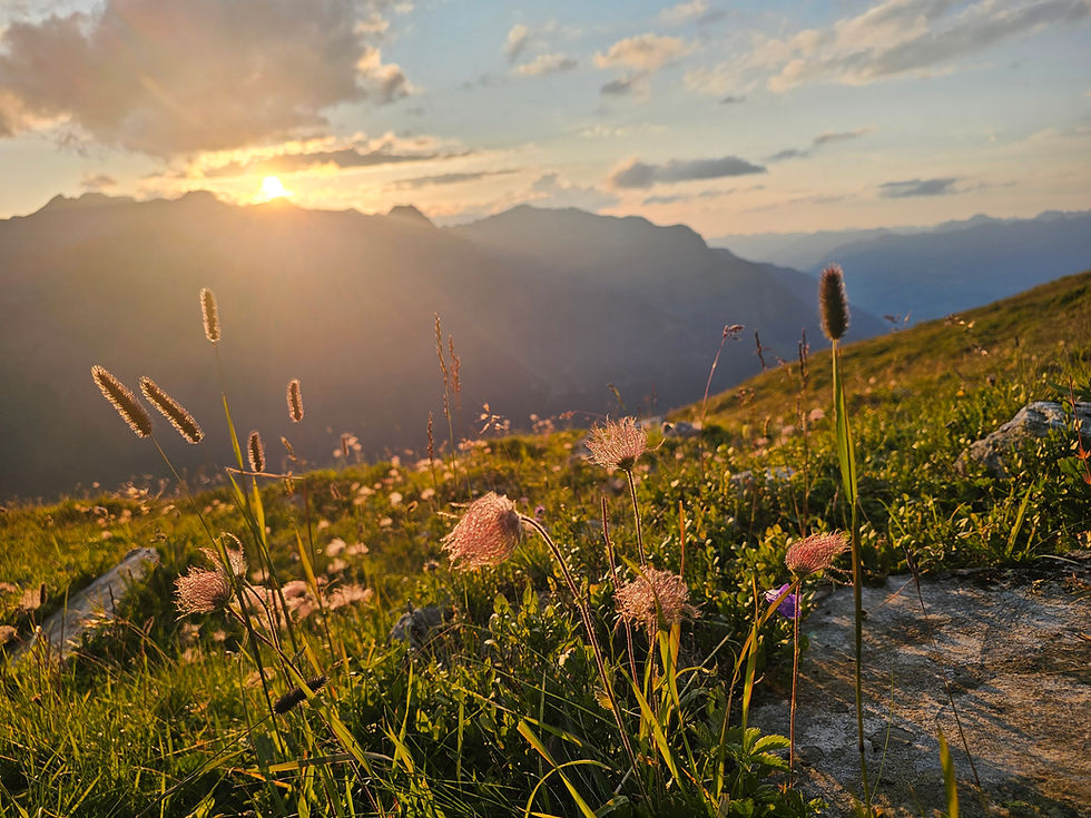 Sonnenuntergang Montafon Berge