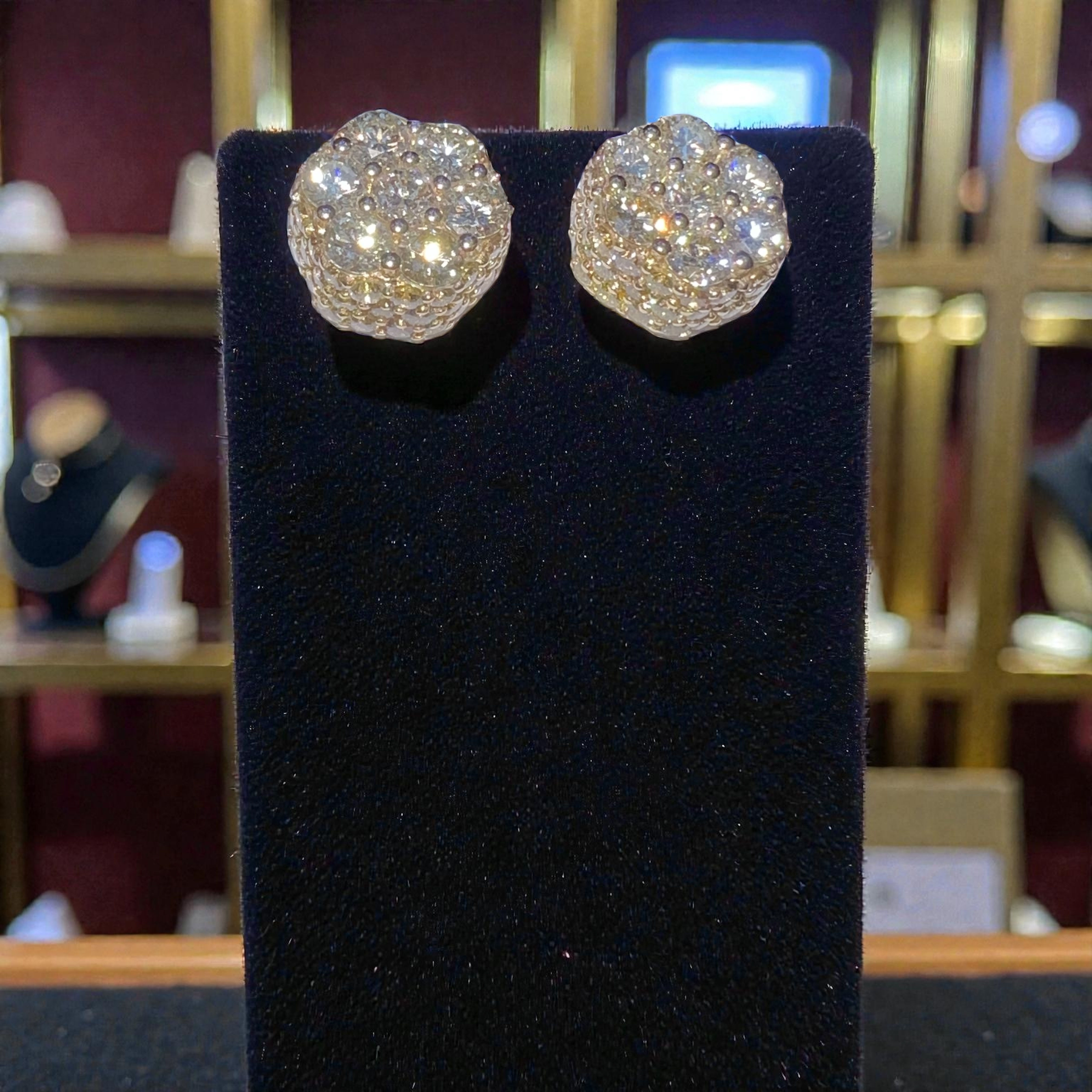 Clover Earrings 3.47CT YG