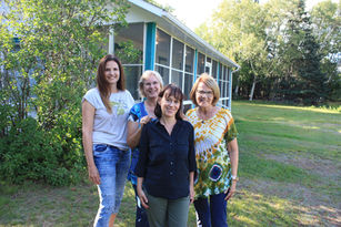 Isabelle Bouchard; Linda Lavoie, Mireille Pélissier Simard; Sylvie Tremblay; L'Expo du Plateau des arts 2021 Petite-Rivière-St-François, Charlevoix, symposium de peinture