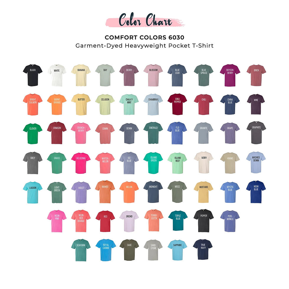 Thumbnail: Comfort Color Pocket Tee with Embroidered Gracie Bow