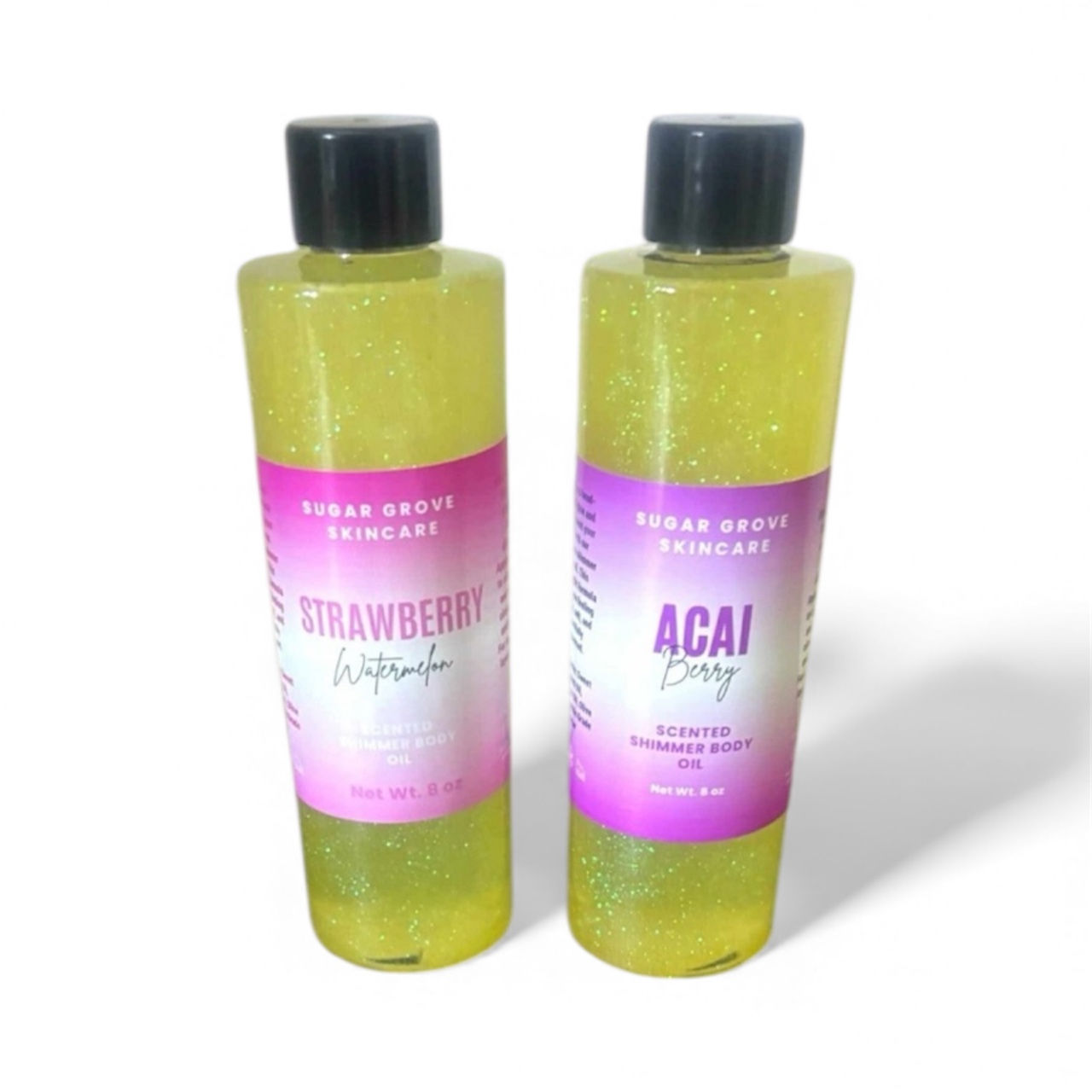 Strawberry Watermelon & Açaí Berry Shimmer Body Oil Set of 2- 8 OZ
