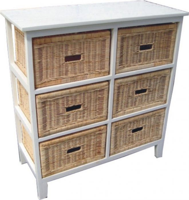 BONDI 6 DRAWER TALL CABINET