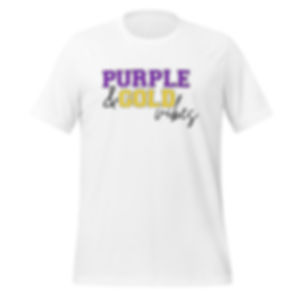 Purple and Gold Vibes Unisex t-shirt