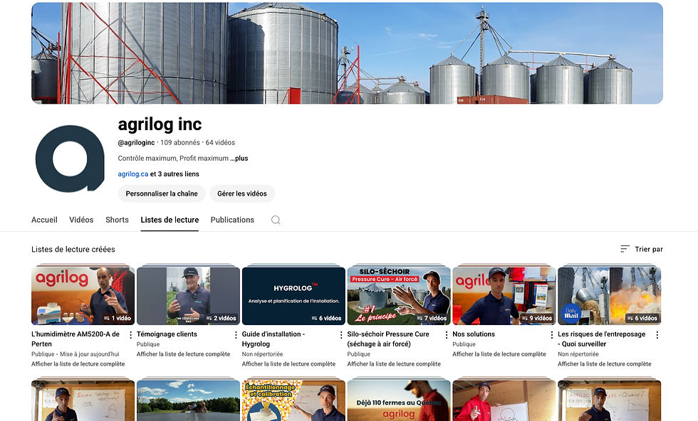 Chaîne YouTube d'agrilog