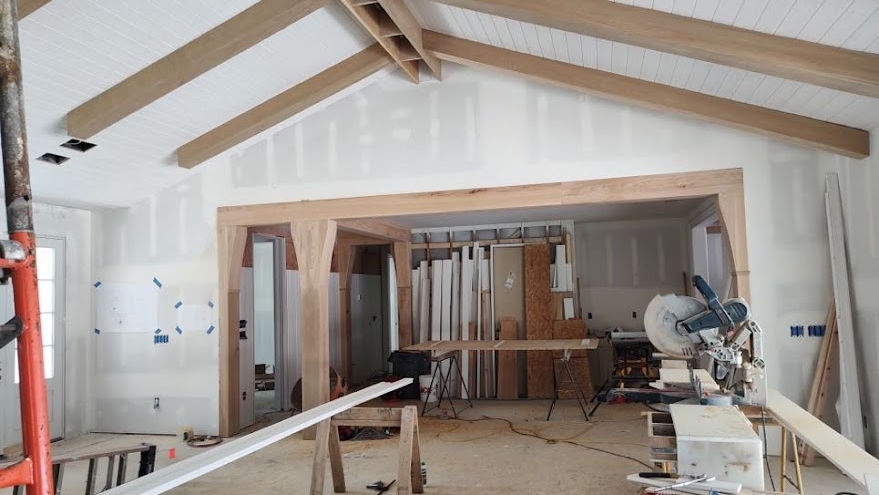 interior shot of home with fresh drywall