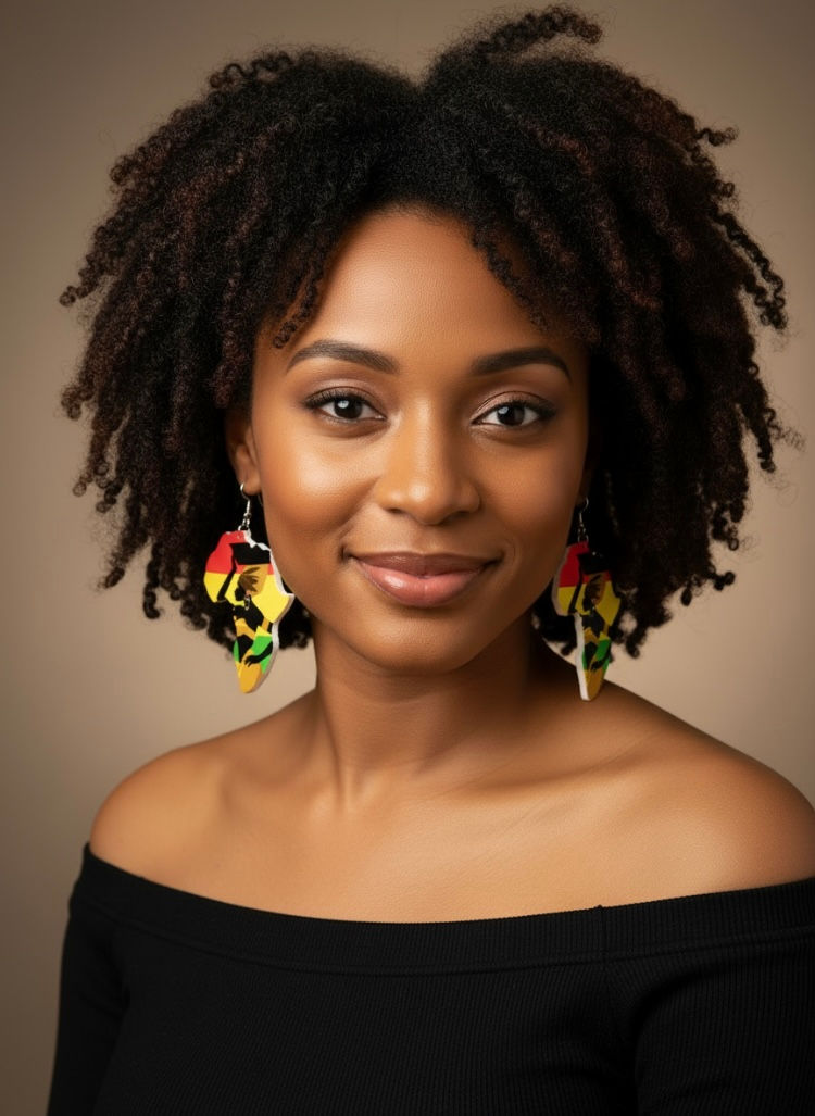 African map Earrings