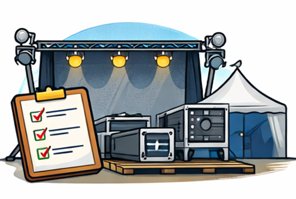 sprinter van delivering event equiptment