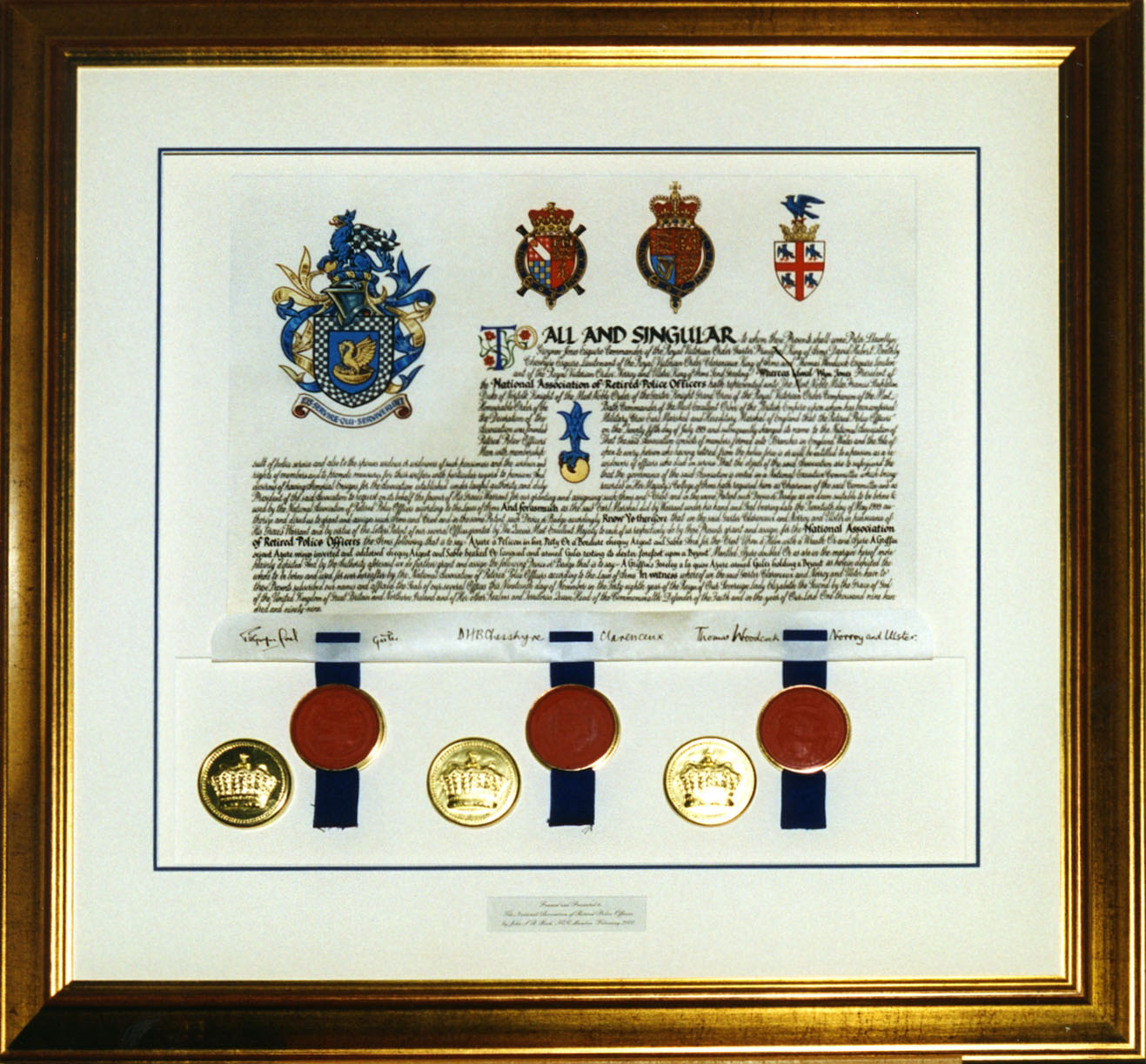 Royal Warrent on Parchment.
