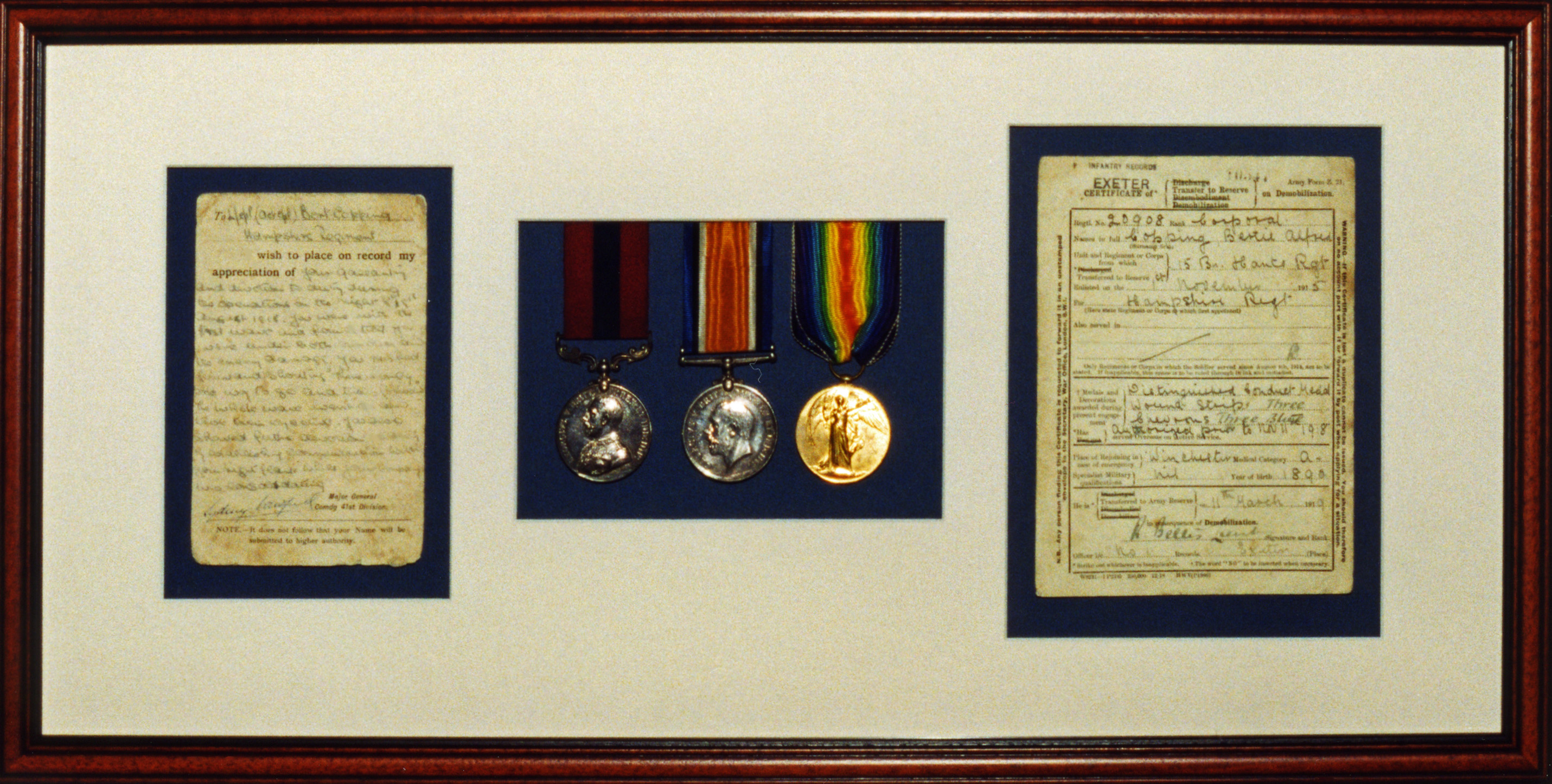Medals with Citation and Record.