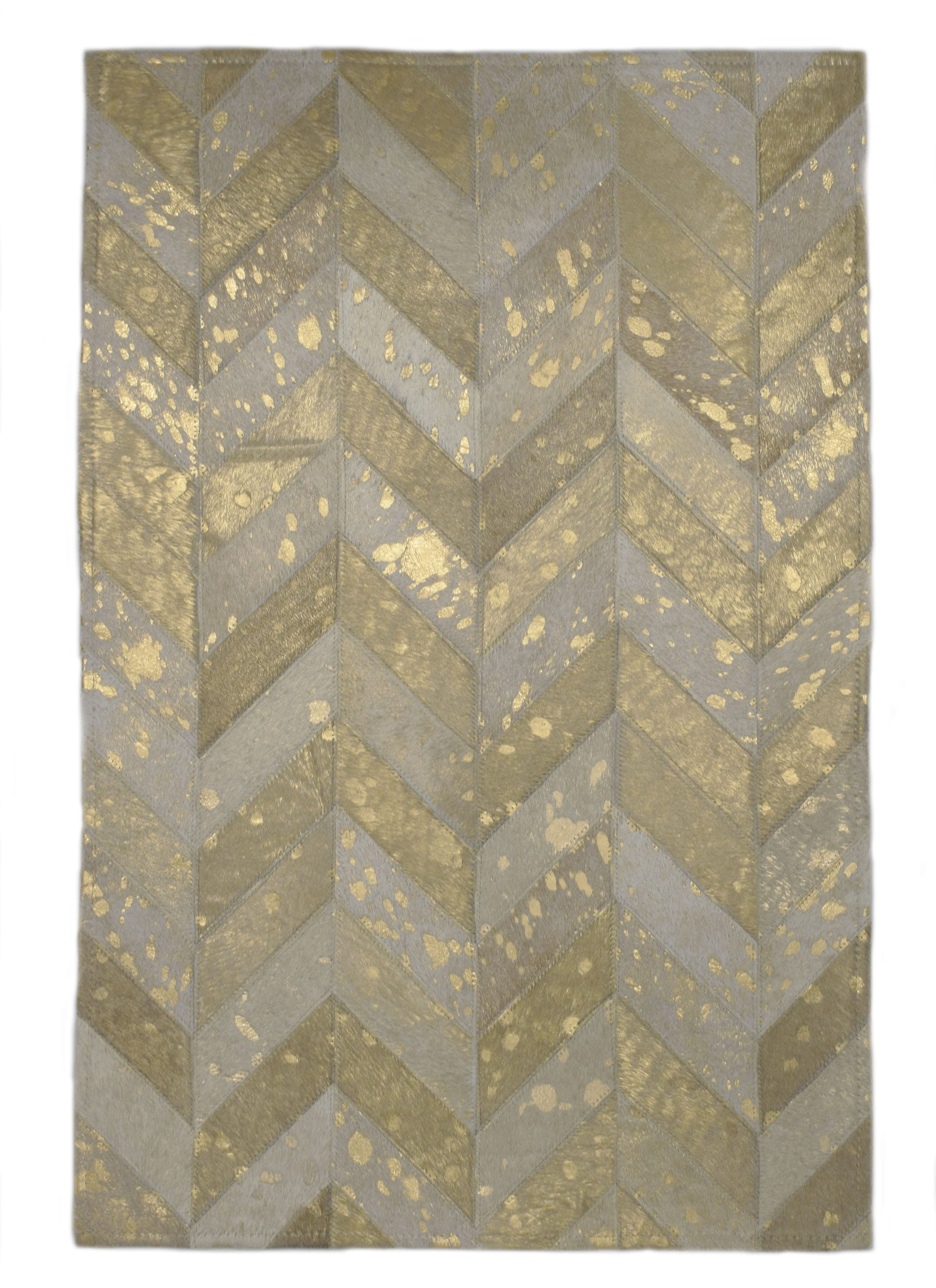 Cowhide Patchwork - Chevron - Rug - 8x10 - BST