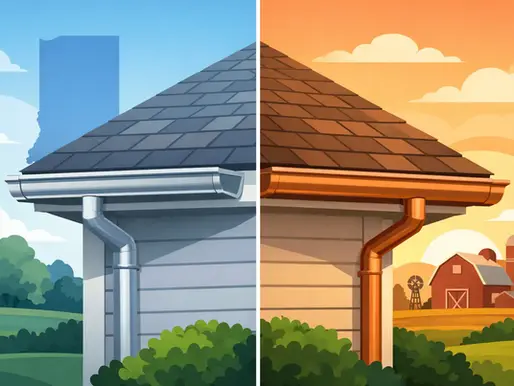 Aluminum vs Copper Gutters for Indiana Homes