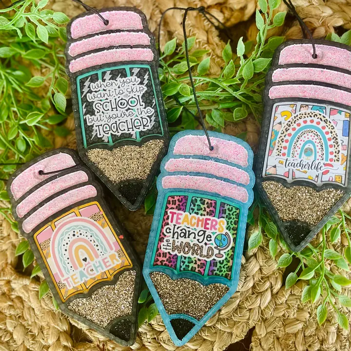 Teacher Pencil Car Air Freshener