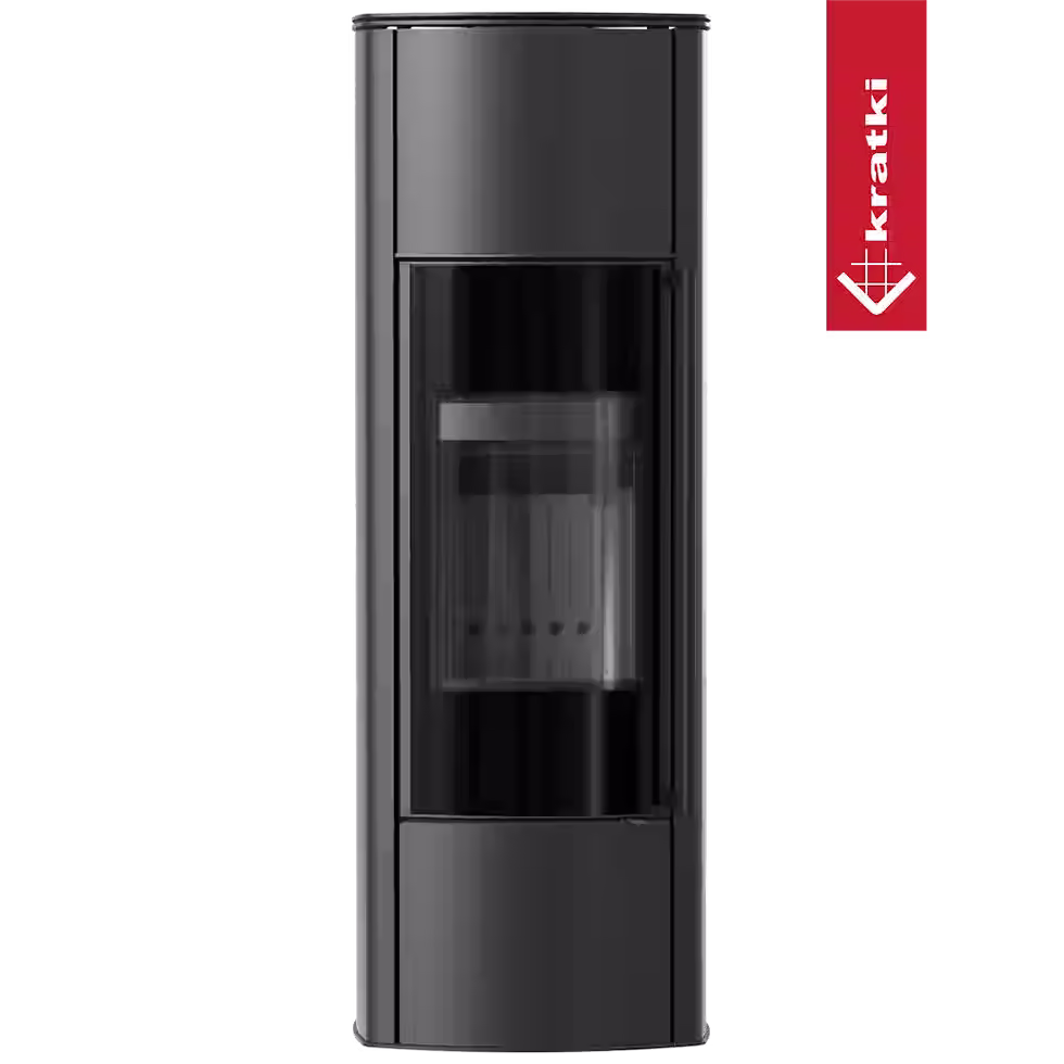 Miniatura: KRATKI AB KRATKI ENYO R Alta 5,5 kW Ø 100/150 rivestimento nero thermotec