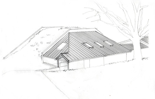 The residential project by Arkitek, is an amalgamation of modern materials, environmentally sensitive construction and a progressive plant palette that evokes a natural site. The house is oriented on the intersection of (3) axes towards a prominent southerly view. This allows for both light and scenic views to permeate each space.