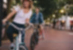 Woman riding a bike in atlanta