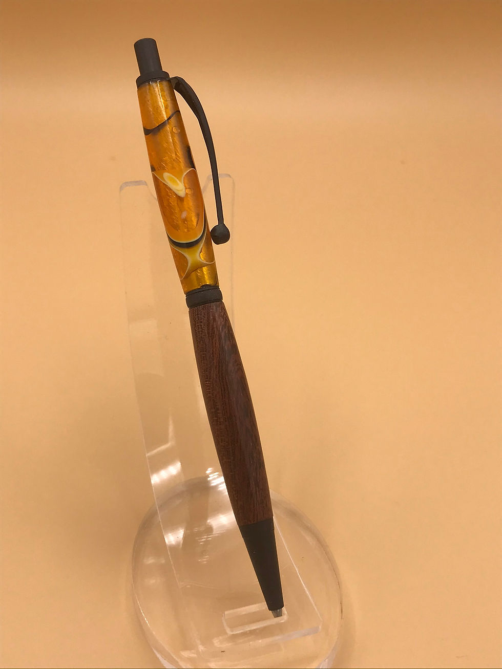 Slimline pencil, Camelthorn & Yellowjacket acrylic