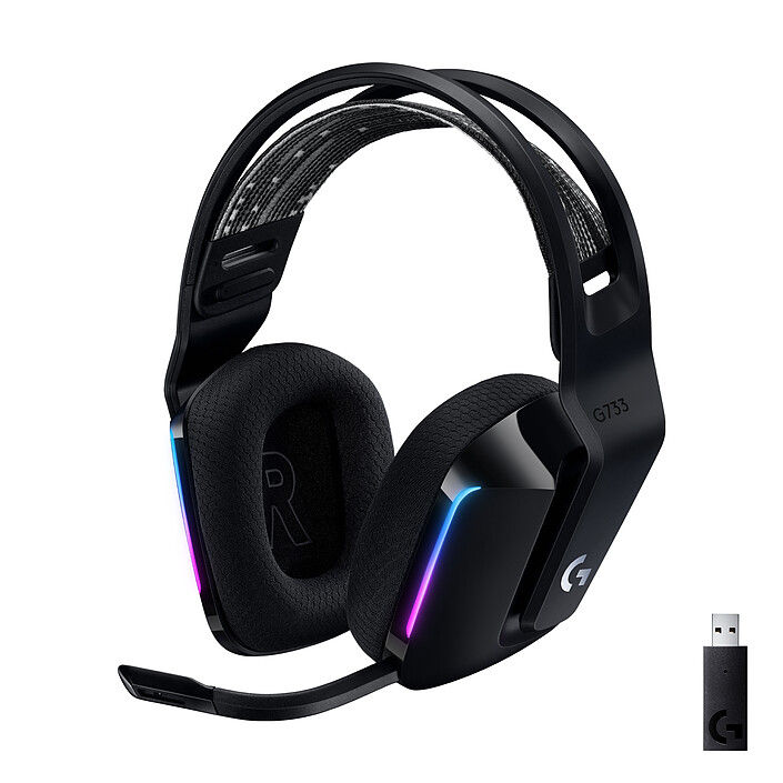 TOP Casque gaming sans Logitech G G733 Lightspeed (Noir)