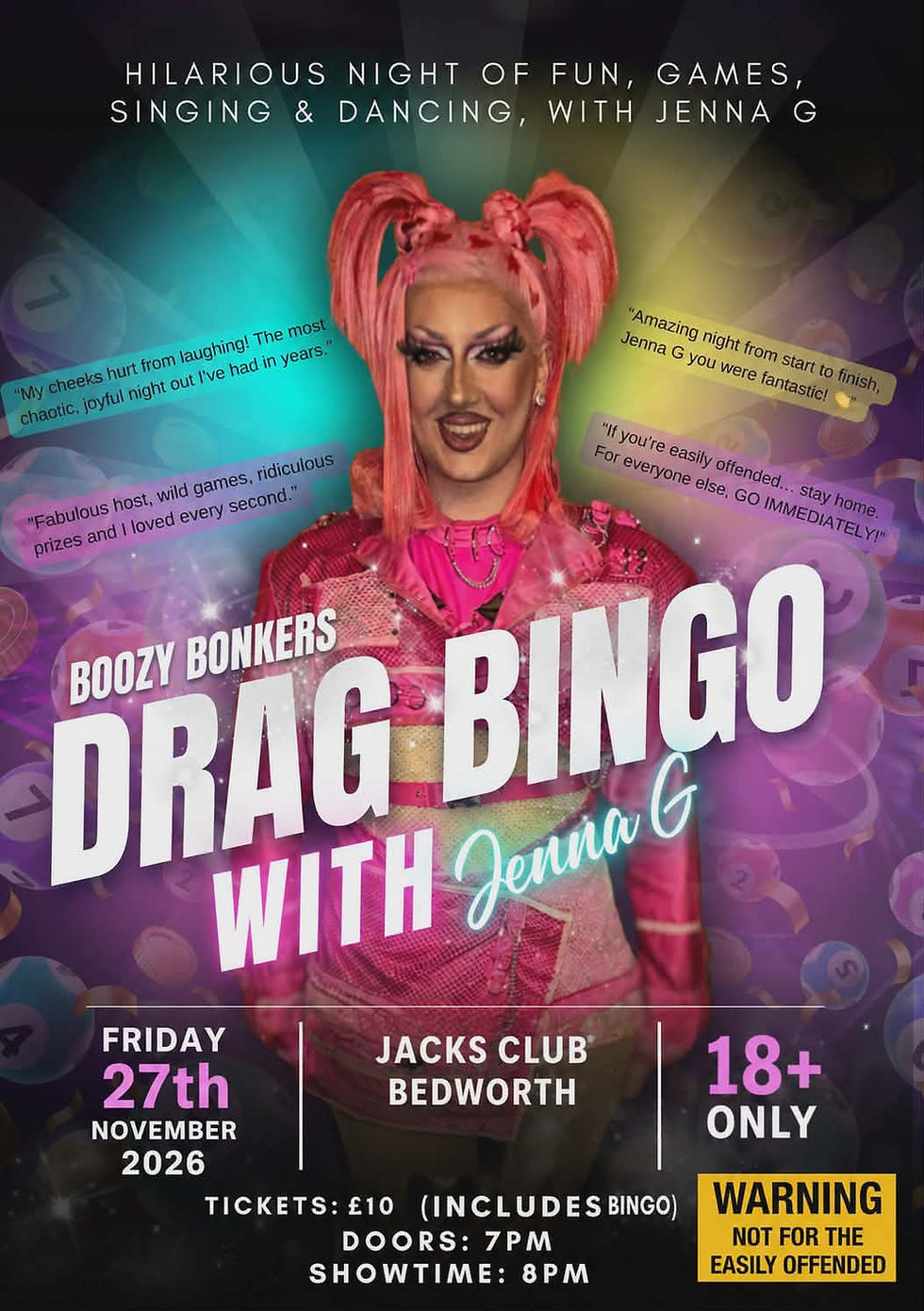 Boozy Bonkers Drag Bingo