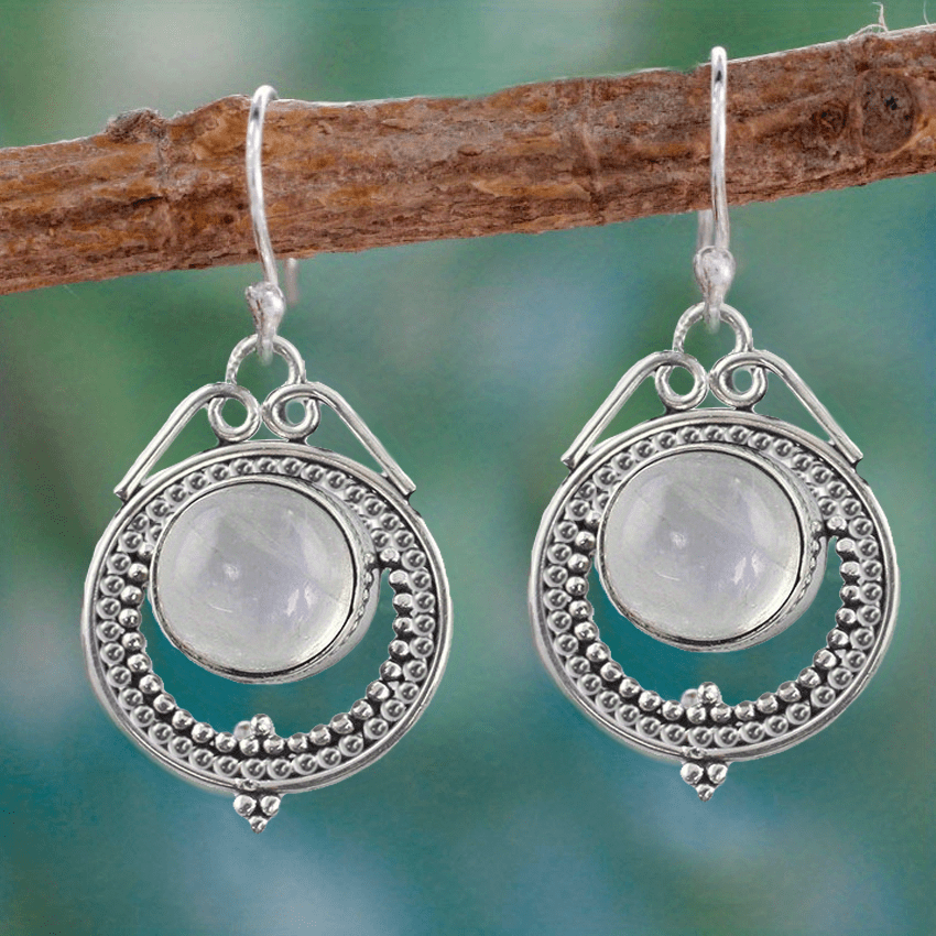 Thumbnail: Moonstone Vintage Earrings
