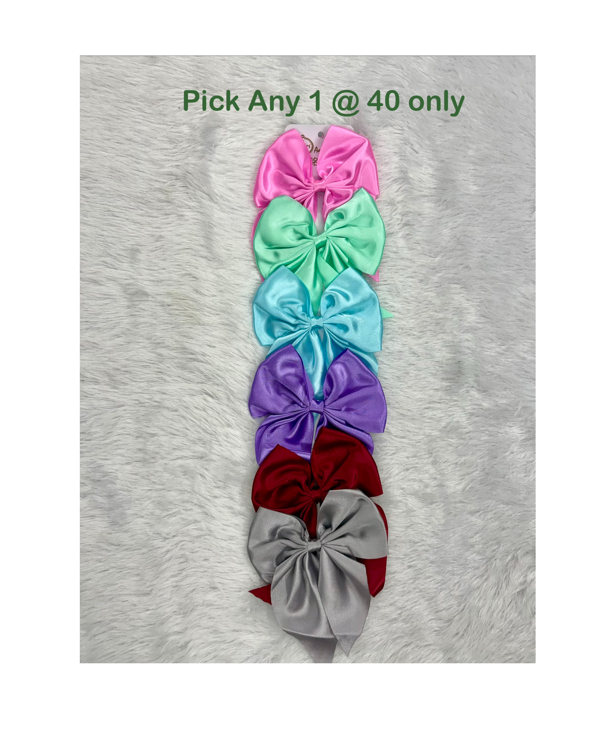 Premium Quality Solid Color Bow Style Hair Clip for Girls