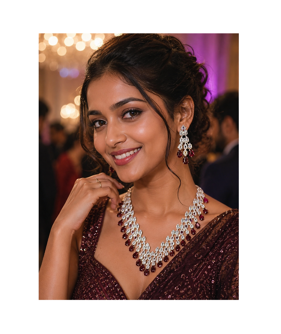 fashion jewellery necklace earrings set