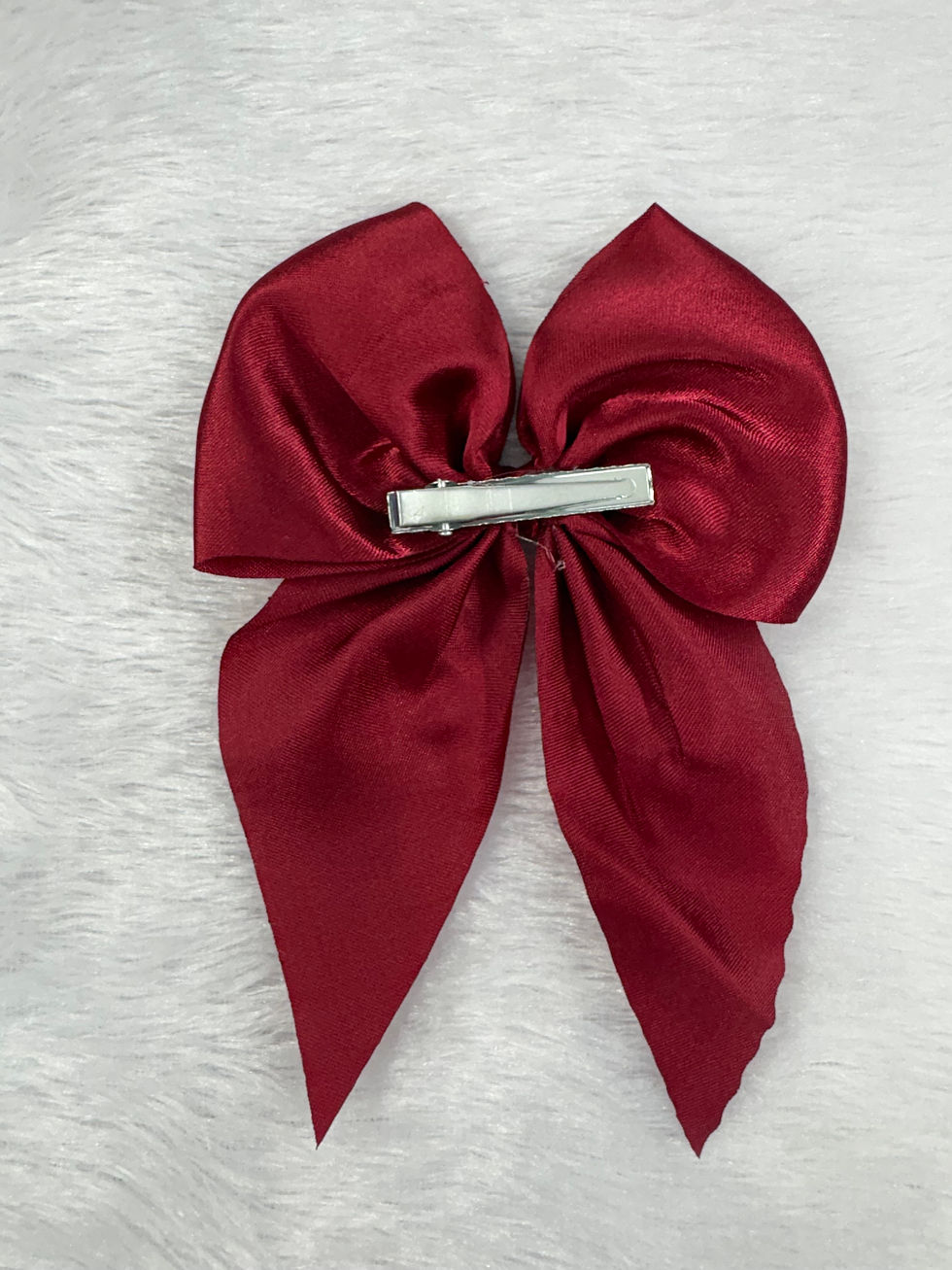 Miniaturbild: Premium Quality Solid Color Bow Style Hair Clip for Girls