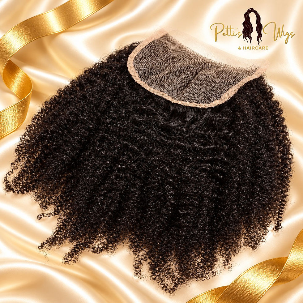 Thumbnail: Afro Kinky Curly Lace Closure/Frontal