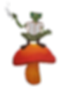 Frog on a Mushroom Trippy Hippy Sticker