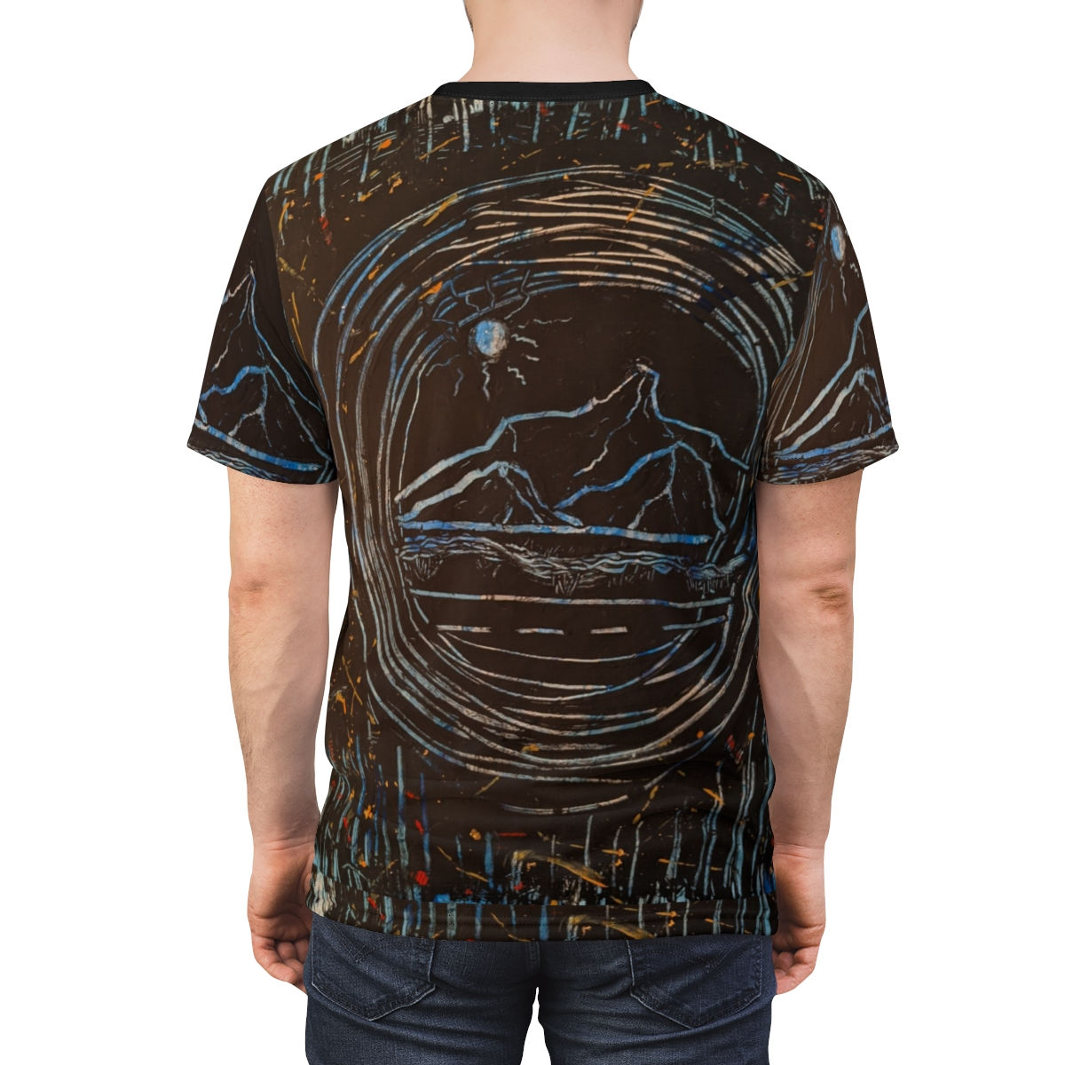 Mountain Painting Cut & Sew Tee