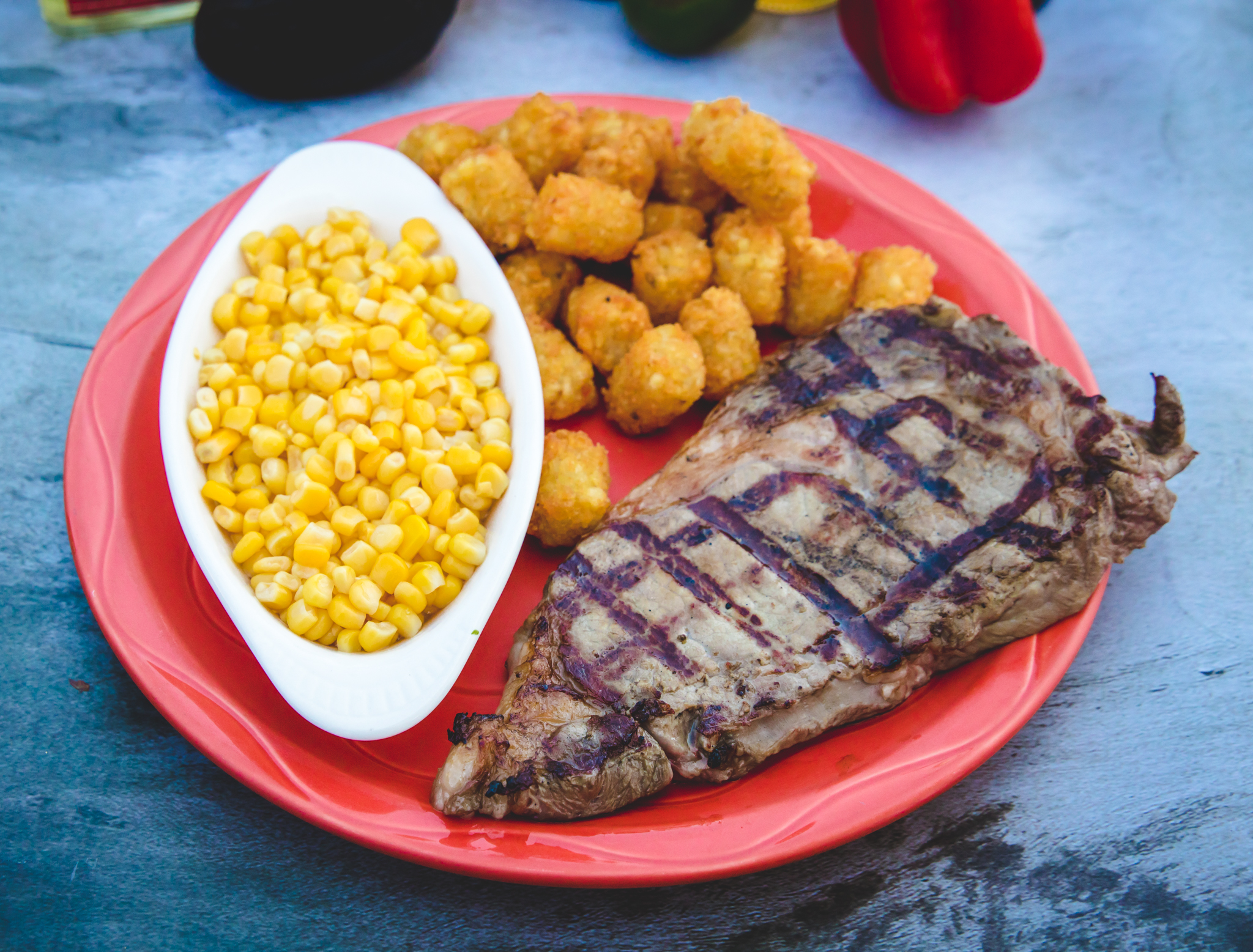 Arranged Food and Objects