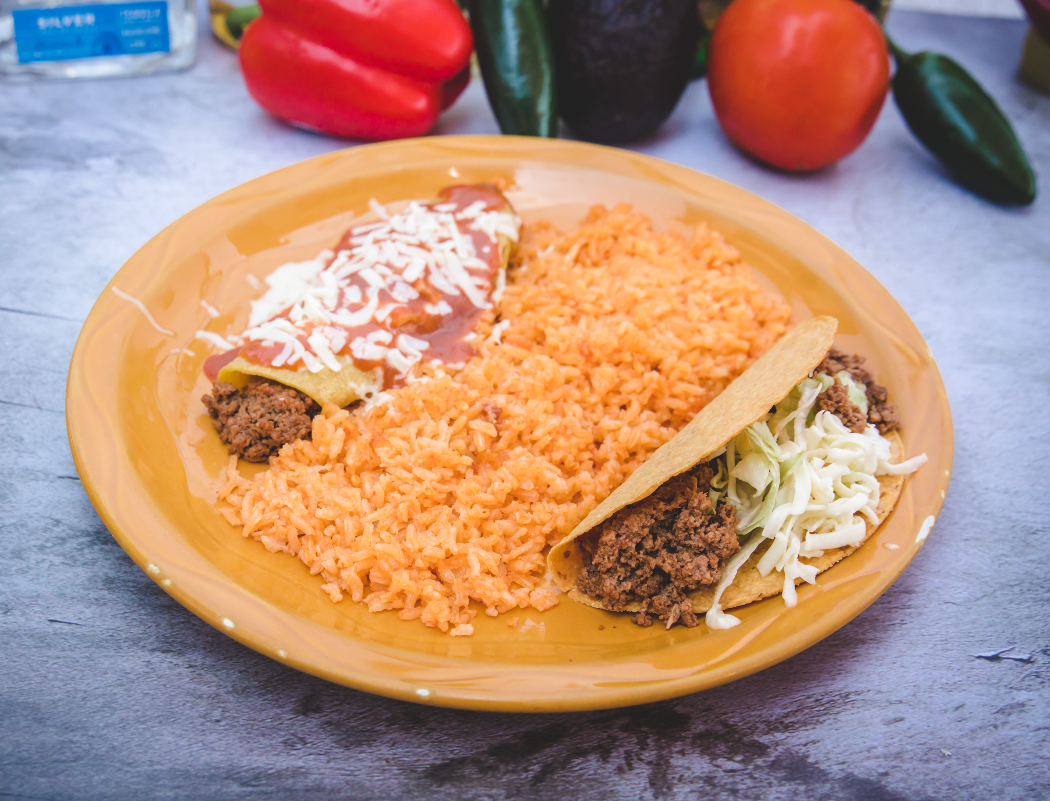 Arranged Food and Objects