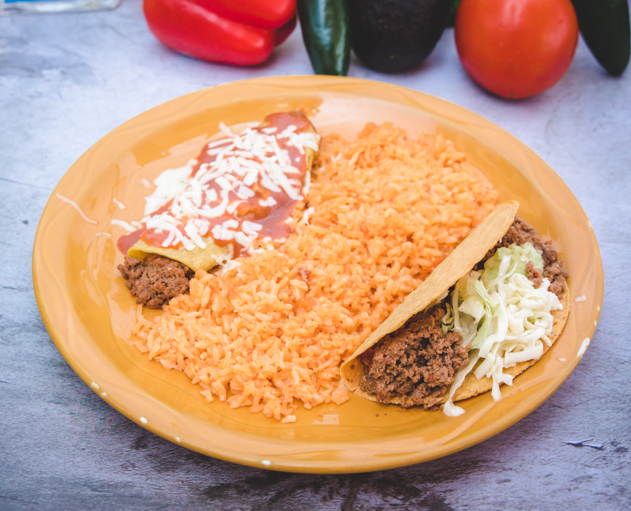 Arranged Food and Objects