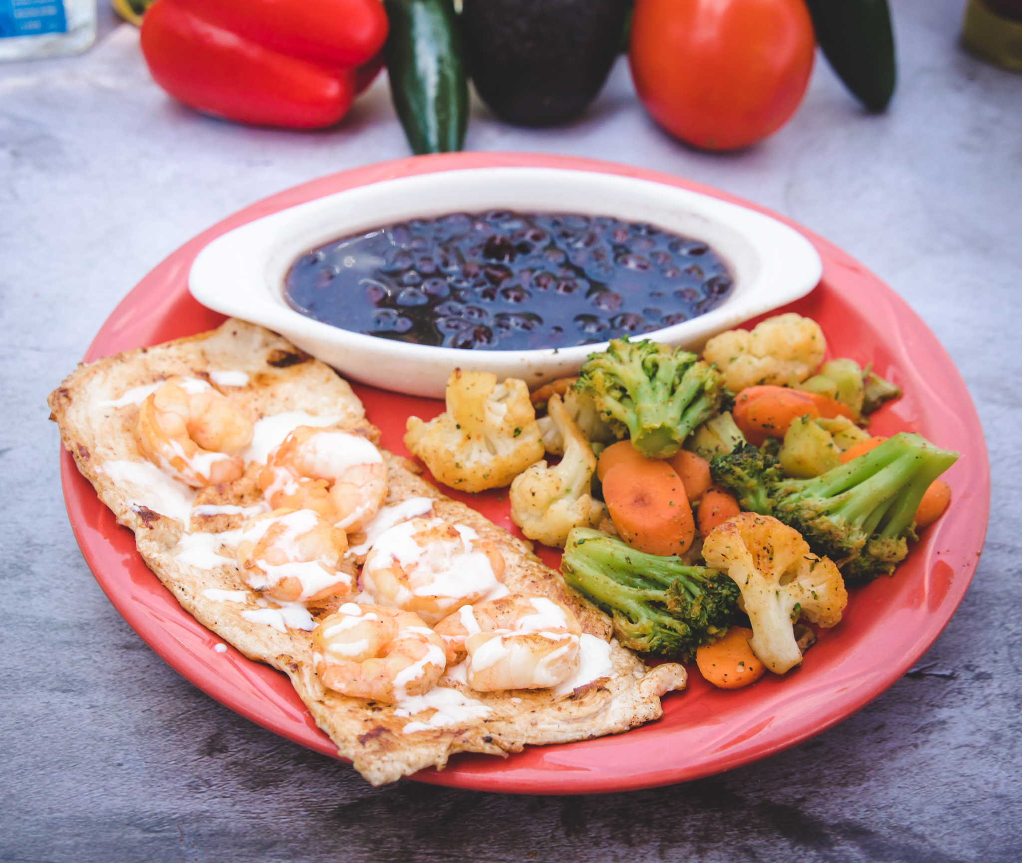Arranged Food and Objects