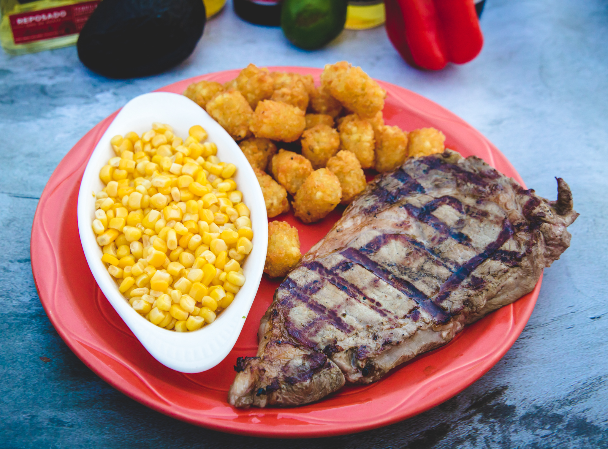 Arranged Food and Objects