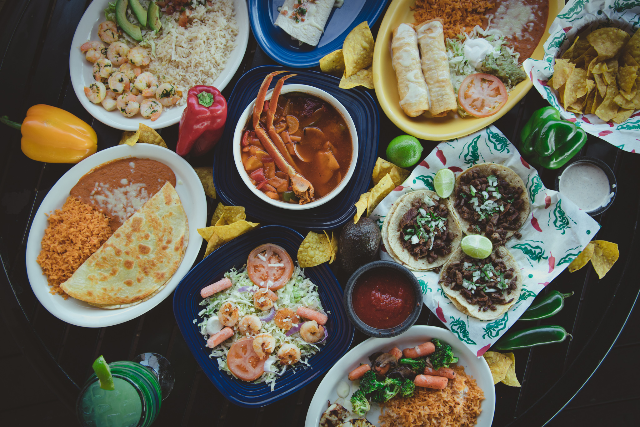 Arranged Food and Objects